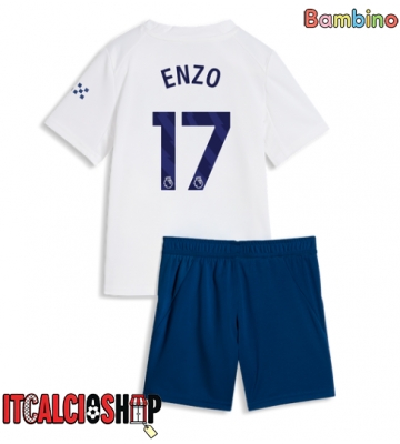 Manchester City Enzo Fernandez #17 Terza Maglia Bambino 2026-27 Manica Corta (+ Pantaloni corti)